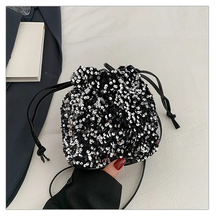Sequined Crossbody Bag for Women 2025
