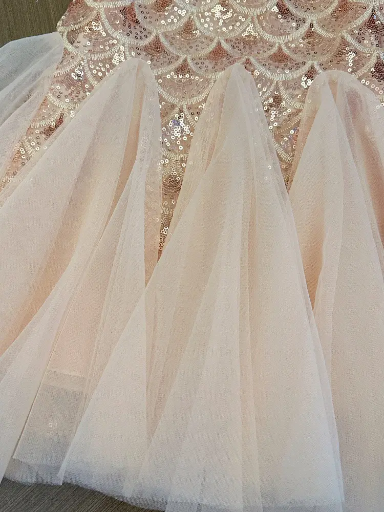 Girls' Dress 2026 Summer New Style Children's Stylish Princess Dress Baby Fashion Mesh Flutter Sleeve Vest Dress