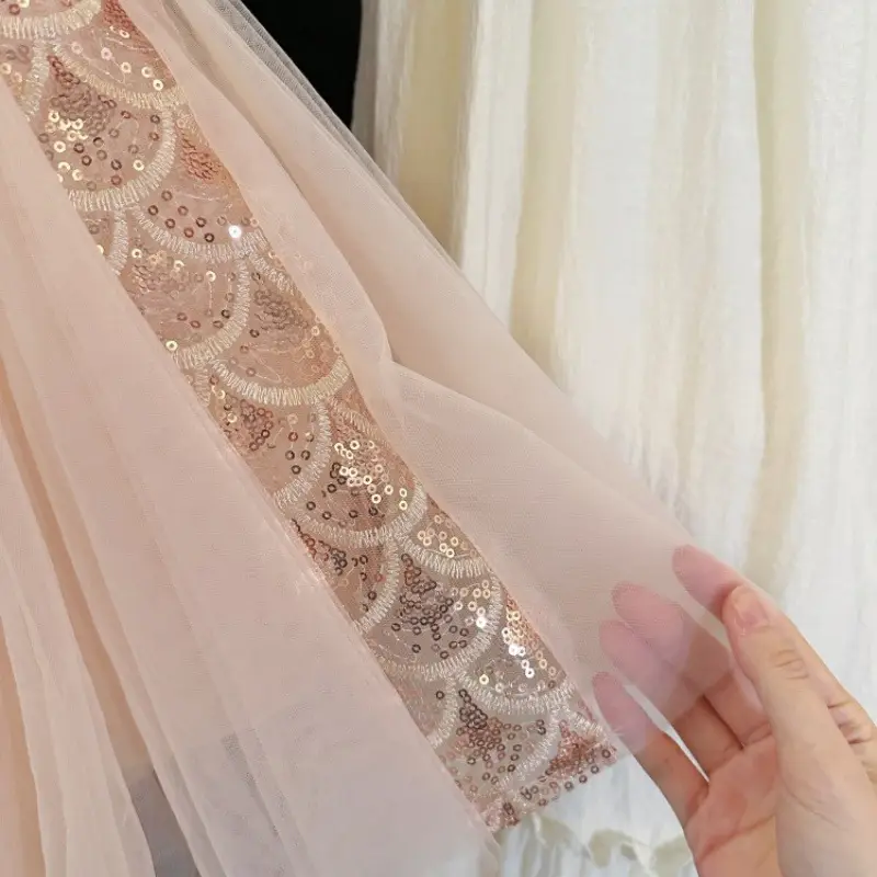 Girls' Dress 2026 Summer New Style Children's Stylish Princess Dress Baby Fashion Mesh Flutter Sleeve Vest Dress — feature 18