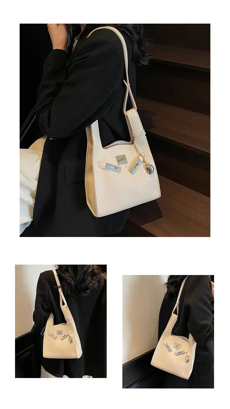 Stylish White Korean Style Shoulder Bag for Women — feature 12
