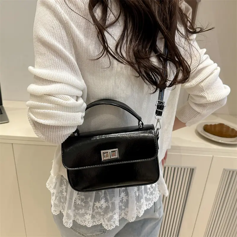 2025 Women's Silver Textured Square Handbag - Image 7