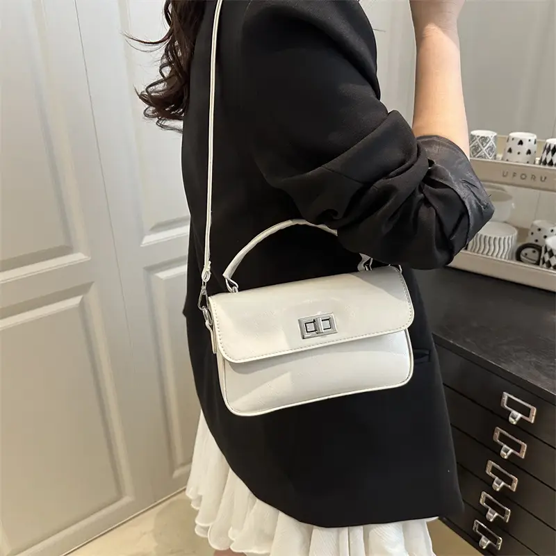 2025 Women's Silver Textured Square Handbag - Image 8