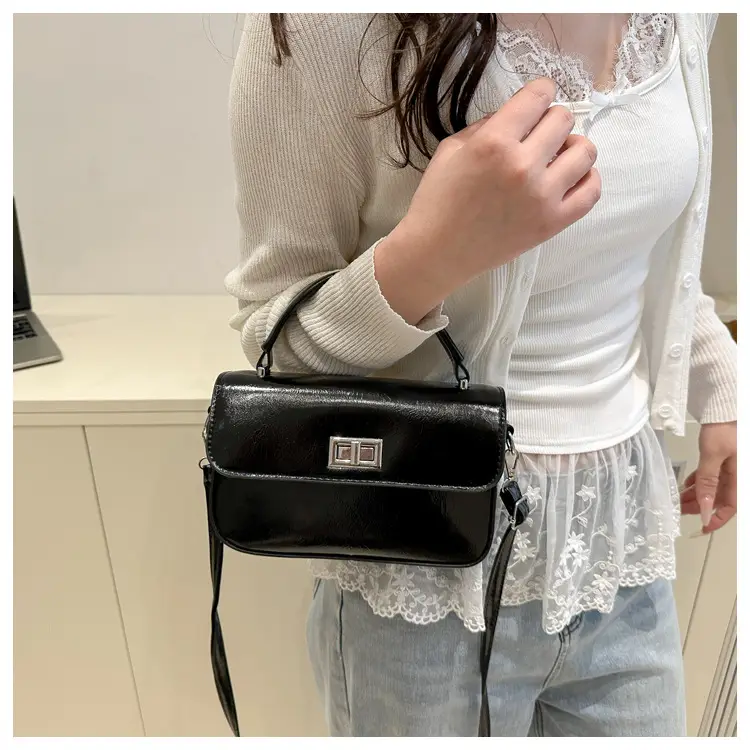 2025 Women's Silver Textured Square Handbag — feature 30