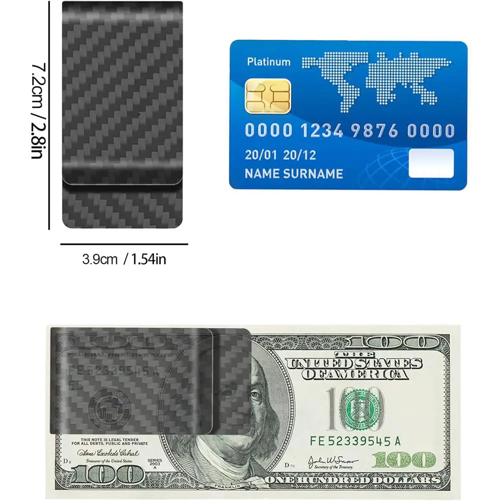 New Card Holder Portable Moisture-Proof Carbon Fiber Cross-Border Amazon Popular Ebay Stripesd Wallet Card Holder Copper Wallet