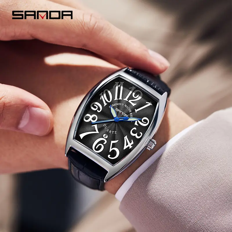 Sanda Men's Quartz Watch with Leather Strap - Image 6