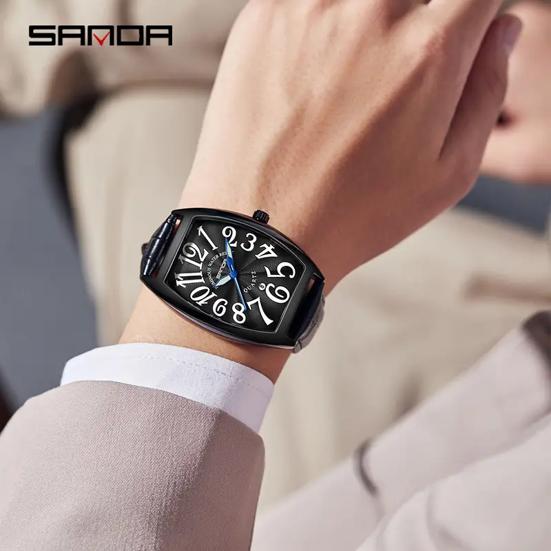 Sanda Men's Quartz Watch with Leather Strap - Image 7