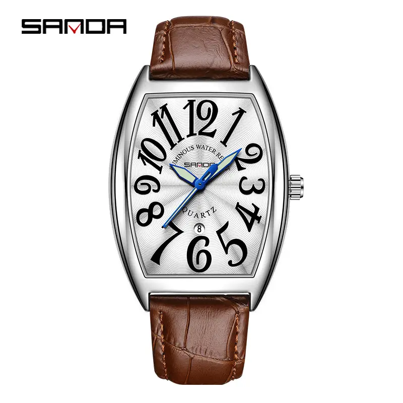 Sanda Men's Quartz Watch with Leather Strap - Image 9