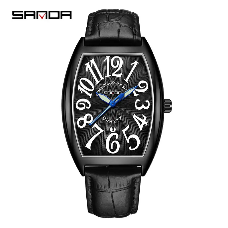 Sanda Men's Quartz Watch with Leather Strap - Image 3