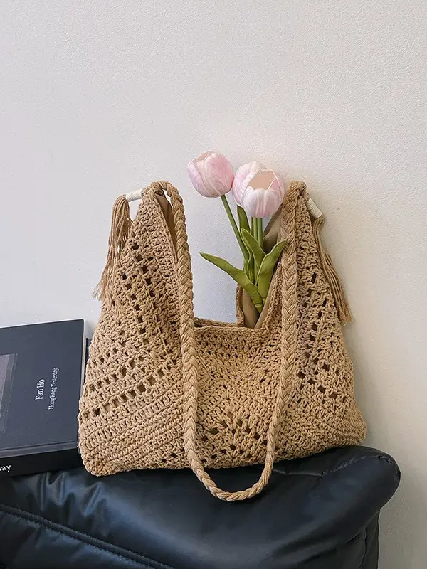 Cross-Border Woven Shoulder Bag Pastoral Style 2026 - Image 5