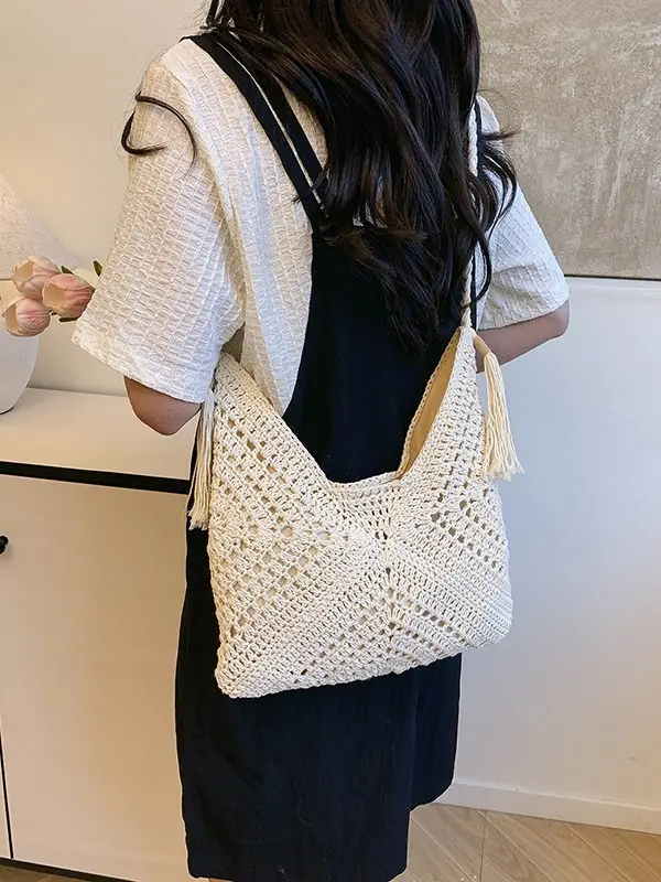Cross-Border Woven Shoulder Bag Pastoral Style 2026 - Image 7