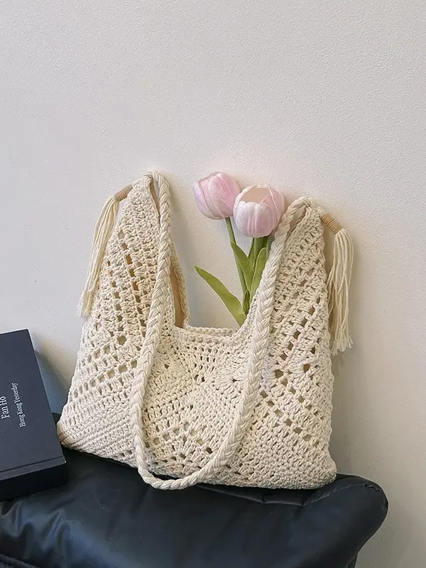 Cross-Border Woven Shoulder Bag Pastoral Style 2026 - Image 8