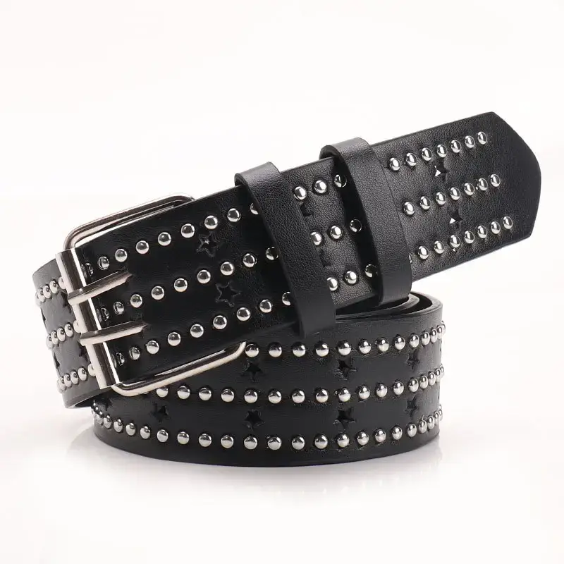 Black Belt with Star Stickers for Women - Image 2