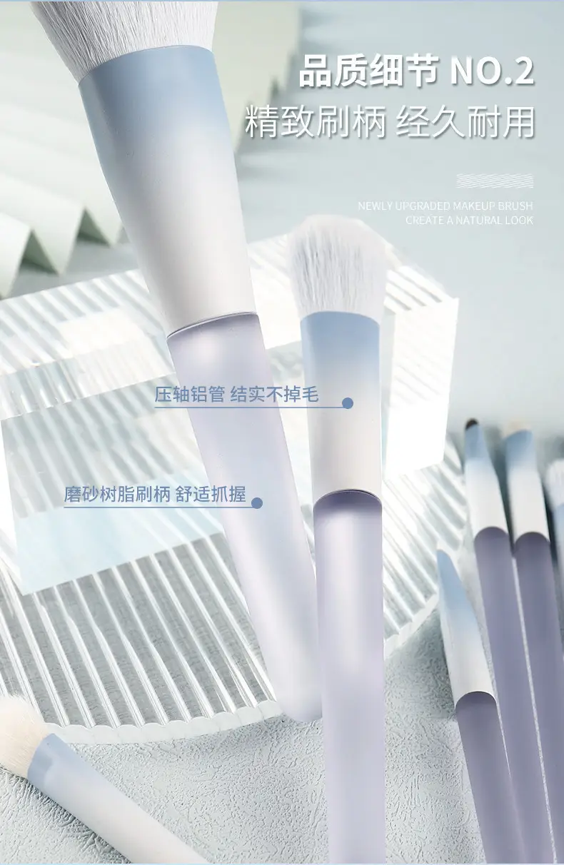 10-Piece Makeup Brush Set for Blush, Shadow & Eye Makeup β feature 8