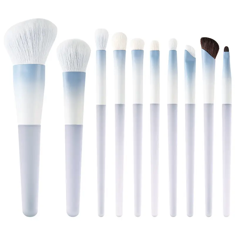 10-Piece Makeup Brush Set for Blush, Shadow & Eye Makeup