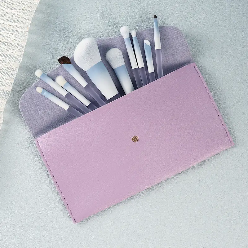 10-Piece Makeup Brush Set for Blush, Shadow & Eye Makeup - Image 2