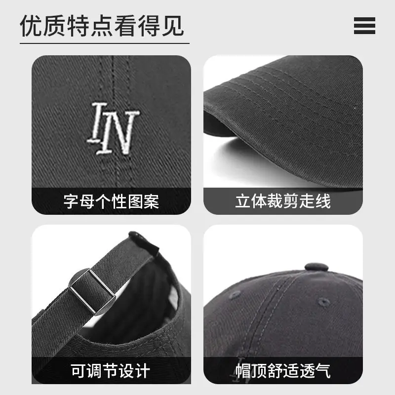 Women Baseball Cap White Ins Soft Casual Sunshade - Image 11