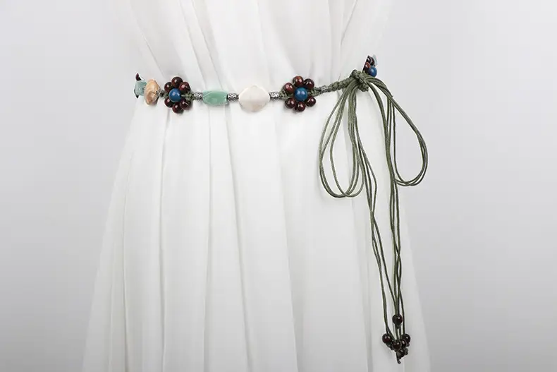 Women's Hemiya Woven Belt Wind Waist Chain Belt Decorative Wind Waist Belt — feature 2