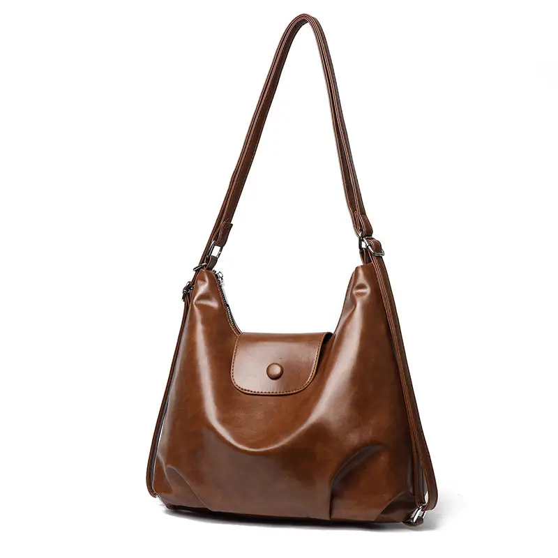 Women's Black Leather Crossbody Bag 2025 Large Capacity - Image 7