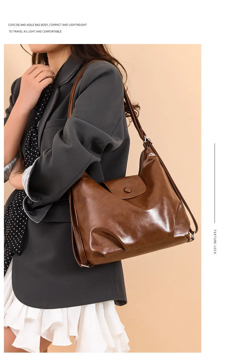 Women's Black Leather Crossbody Bag 2025 Large Capacity — feature 19