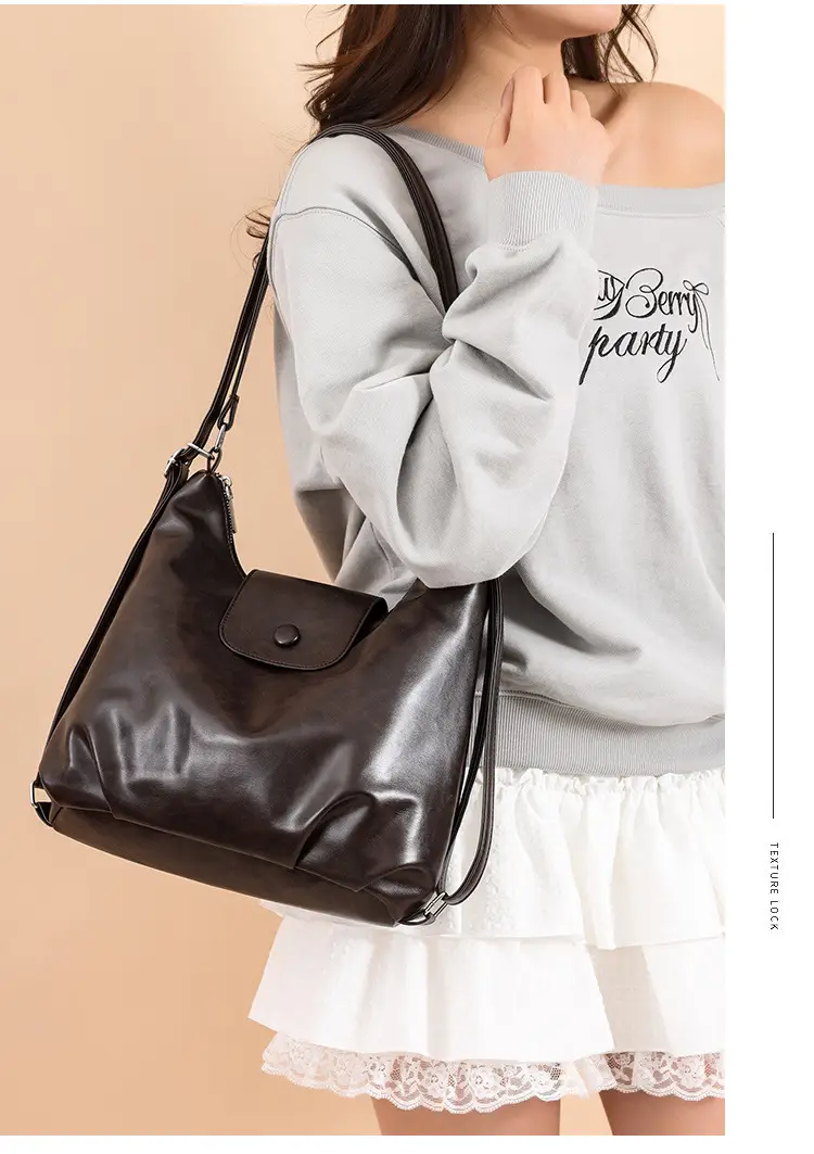 Women's Black Leather Crossbody Bag 2025 Large Capacity — feature 25