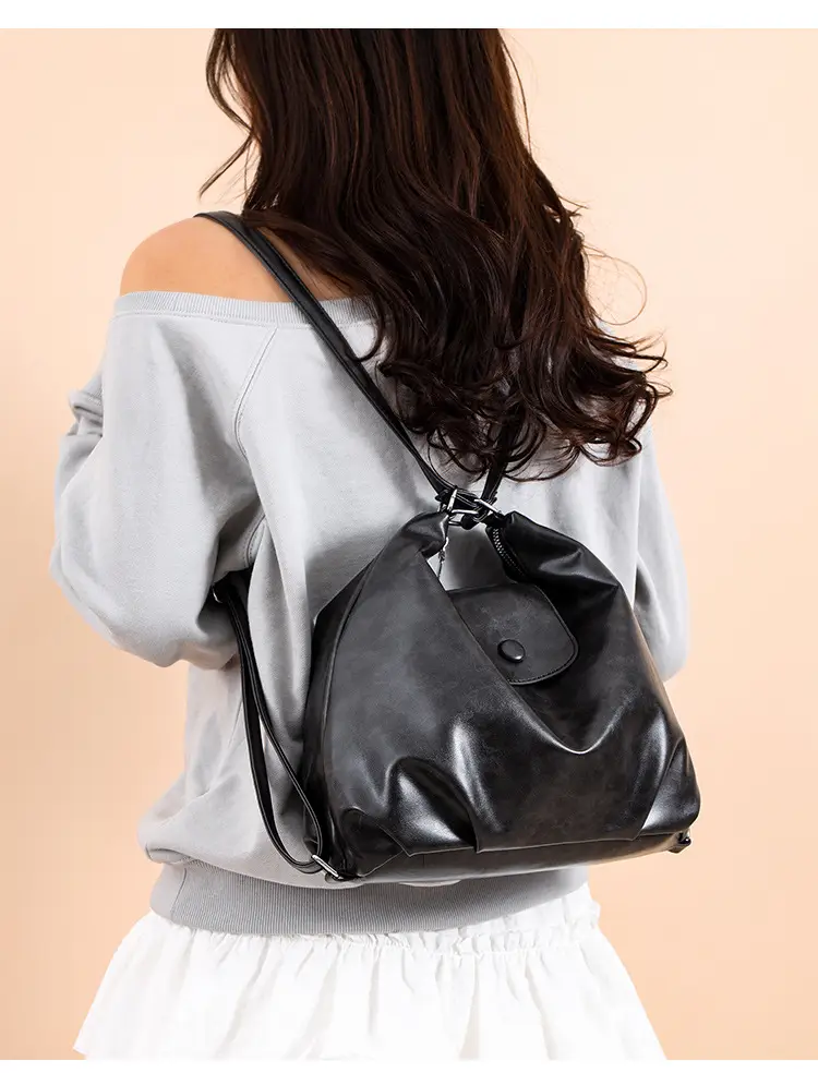 Women's Black Leather Crossbody Bag 2025 Large Capacity — feature 32