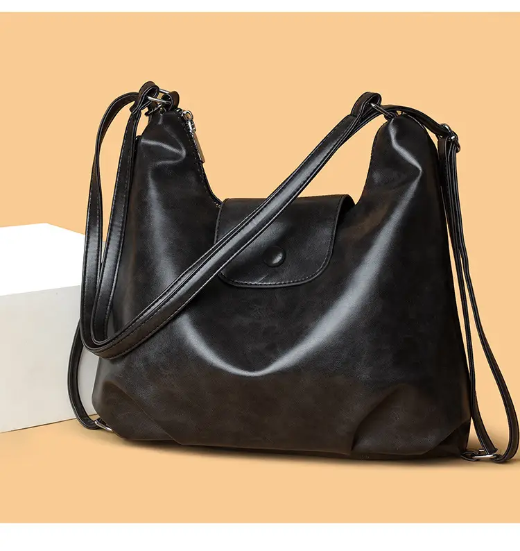 Women's Black Leather Crossbody Bag 2025 Large Capacity — feature 38