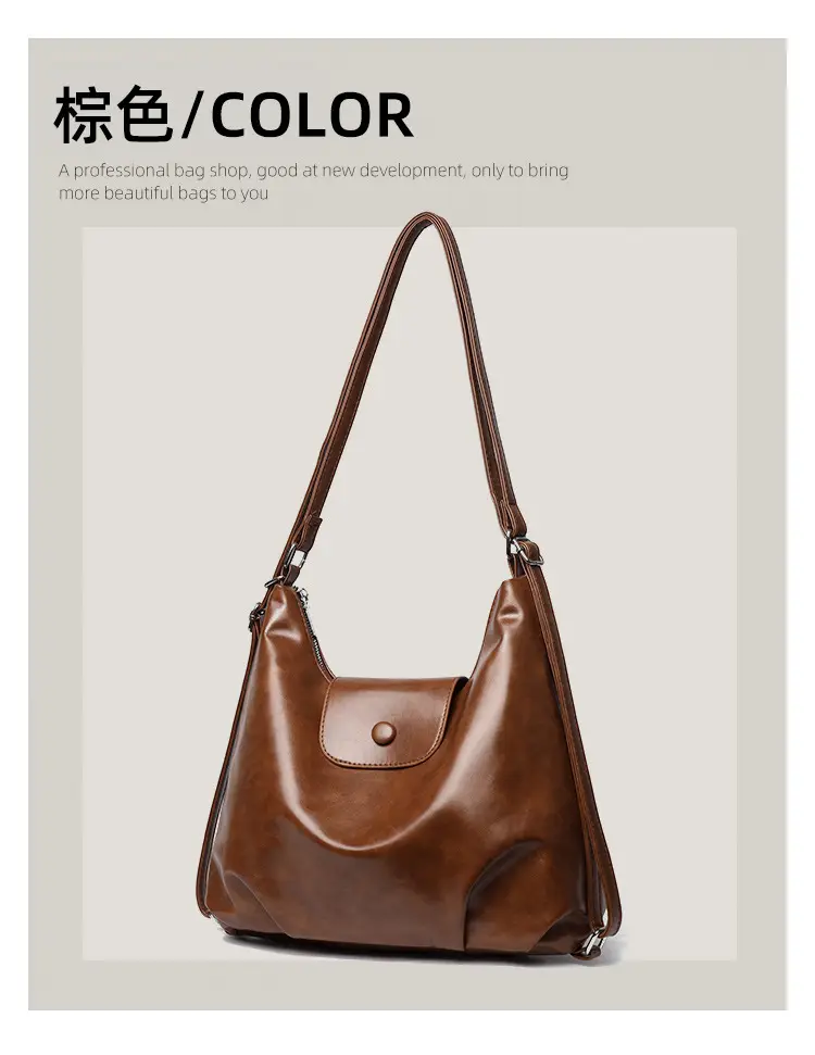 Women's Black Leather Crossbody Bag 2025 Large Capacity — feature 8