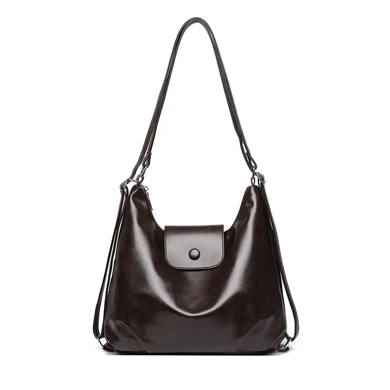 Women's Black Leather Crossbody Bag 2025 Large Capacity - Image 2
