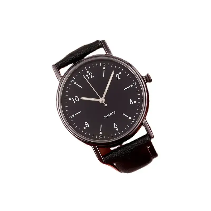 Black Luminous Quartz Women's Watch with Green LED Display - Image 29