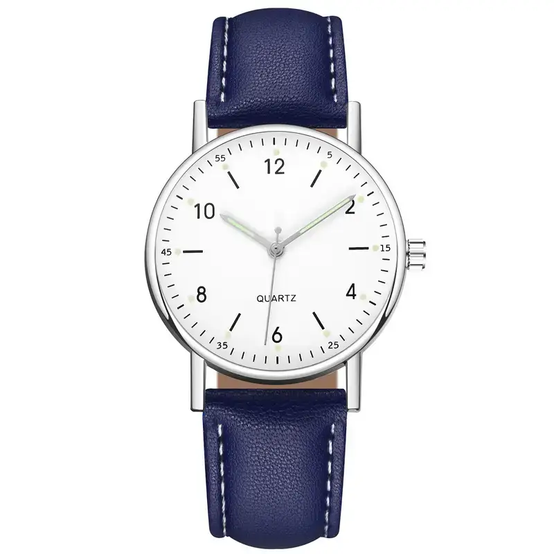 Black Luminous Quartz Women's Watch with Green LED Display - Image 20