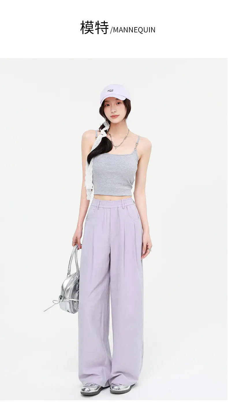 Women Wide Leg Pants Summer 2026 Pure Color — feature 43