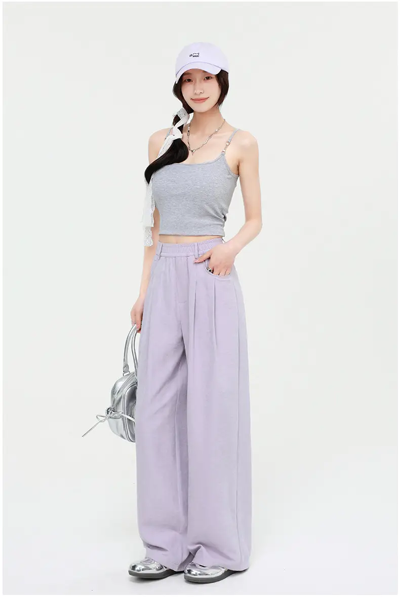 Women Wide Leg Pants Summer 2026 Pure Color — feature 44