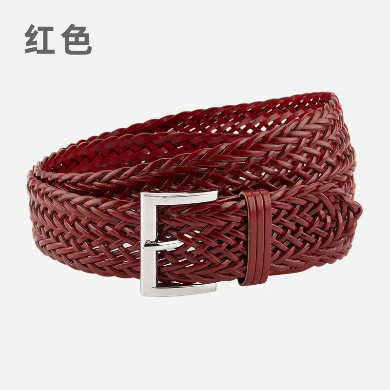 Woven Punch-Free Ladies Belt with Casual Pants - Image 2