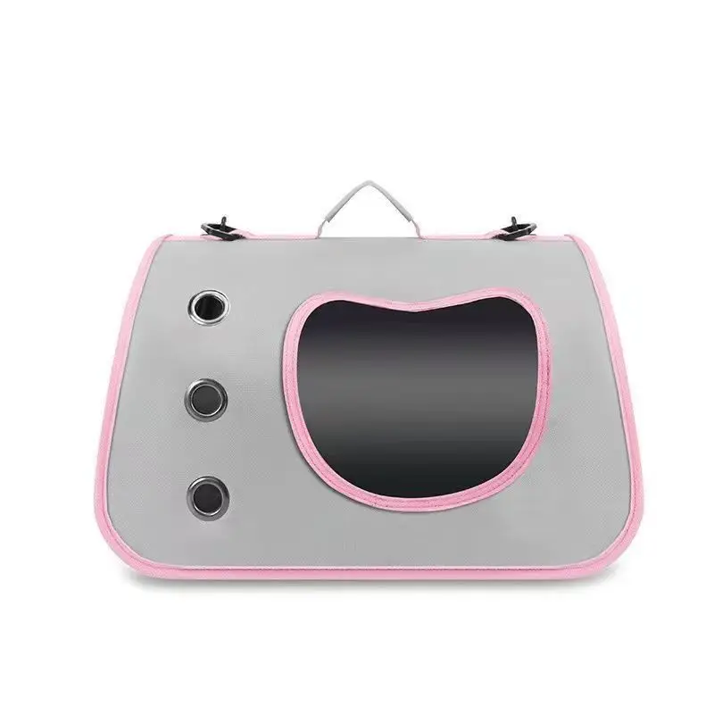 Foldable Pet Bag Yellow Blue Portable Crossbody