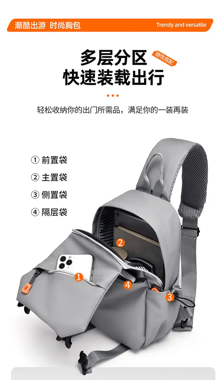 Men's Waterproof Crossbody Backpack for School & Outdoor Use — feature 10