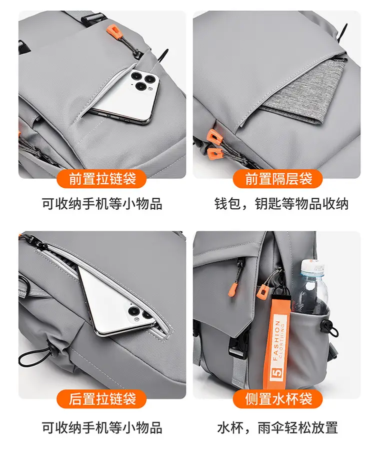 Men's Waterproof Crossbody Backpack for School & Outdoor Use — feature 12