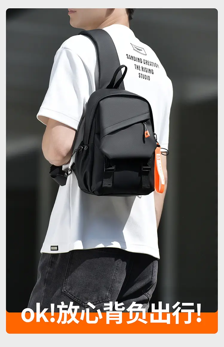 Men's Waterproof Crossbody Backpack for School & Outdoor Use — feature 6