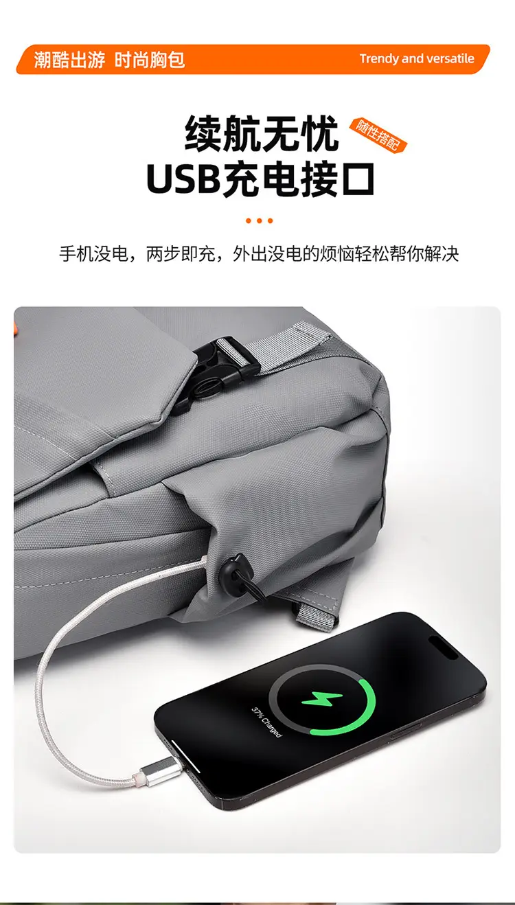 Men's Waterproof Crossbody Backpack for School & Outdoor Use — feature 8