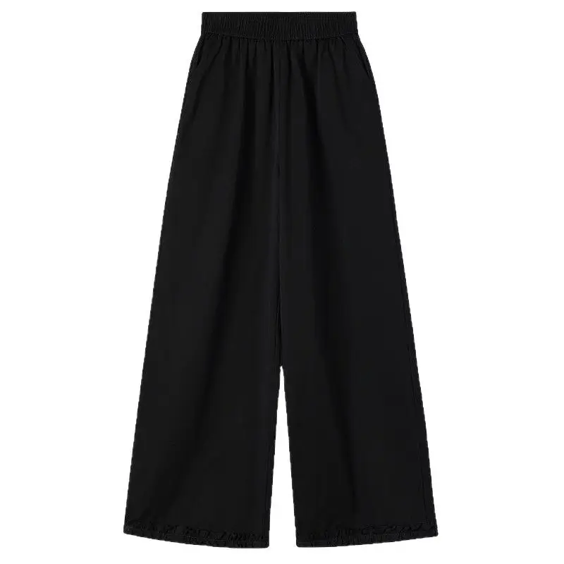 Women High-Waist Loose Wide Leg Pants Light Blue 2025 - Image 9