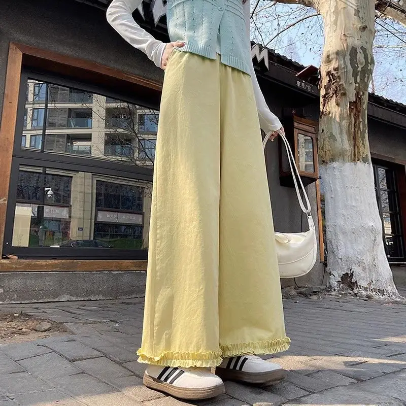 Women High-Waist Loose Wide Leg Pants Light Blue 2025 — feature 13