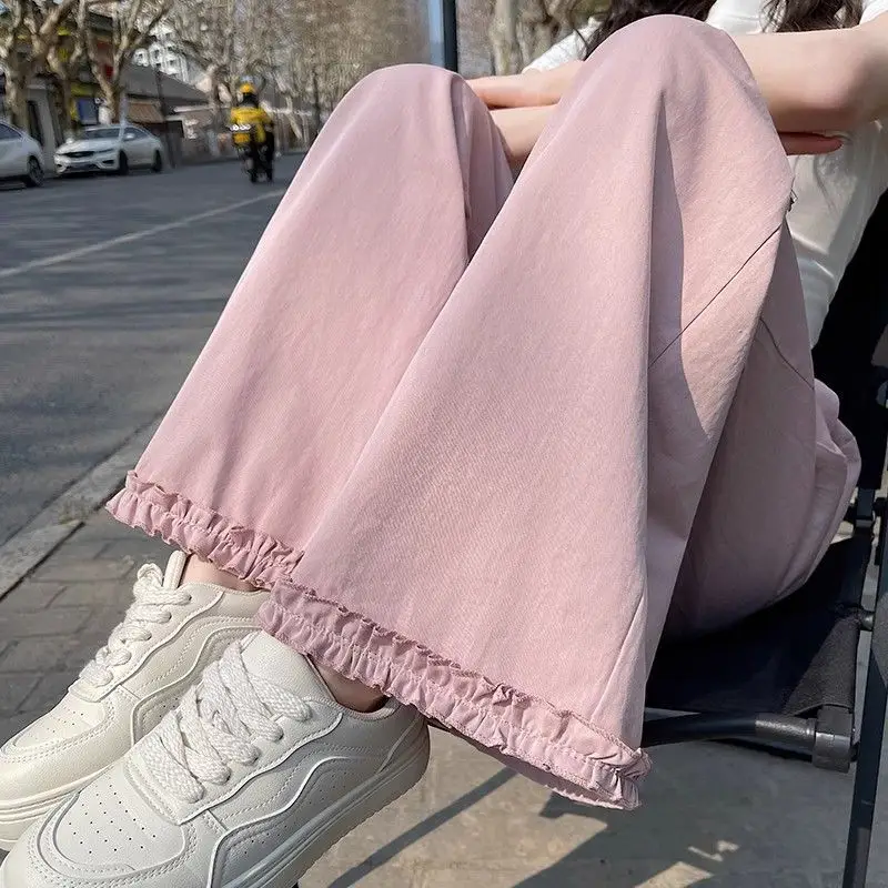 Women High-Waist Loose Wide Leg Pants Light Blue 2025 — feature 14