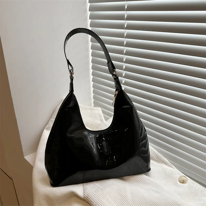 Light Patent Leather Shoulder Bag for Women - Image 6