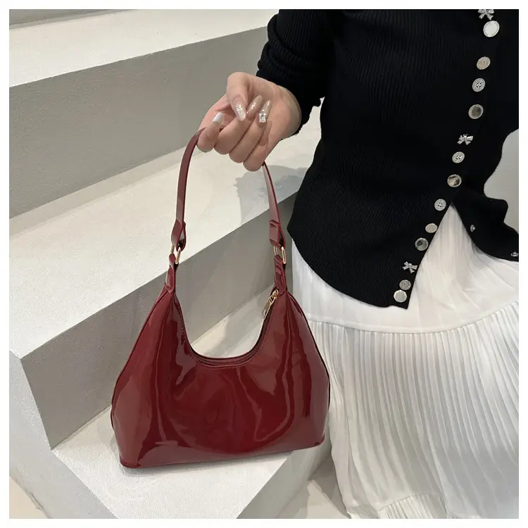 Light Patent Leather Shoulder Bag for Women — feature 11