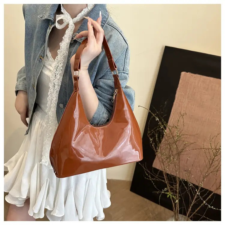 Light Patent Leather Shoulder Bag for Women — feature 14
