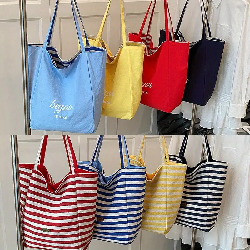 Red White Striped Crossbody Bag for Women - Image 4