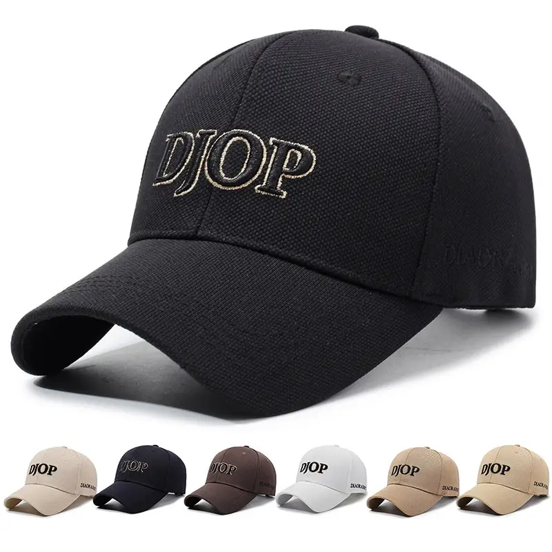 Men's White DJOP Embroidered Baseball Cap - Image 8
