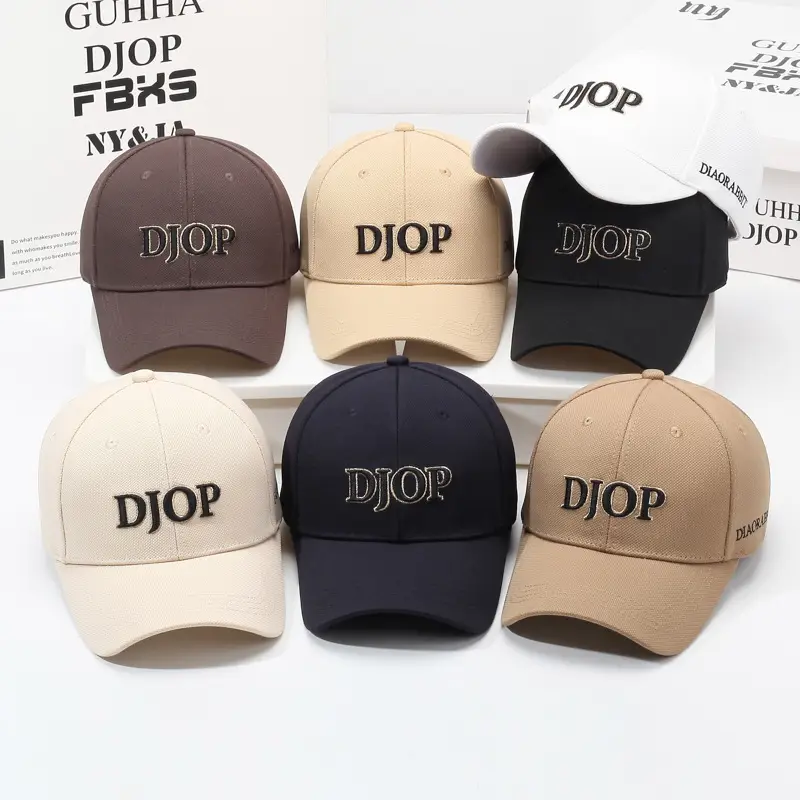 Men's White DJOP Embroidered Baseball Cap - Image 11