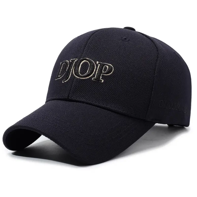 Men's White DJOP Embroidered Baseball Cap - Image 4