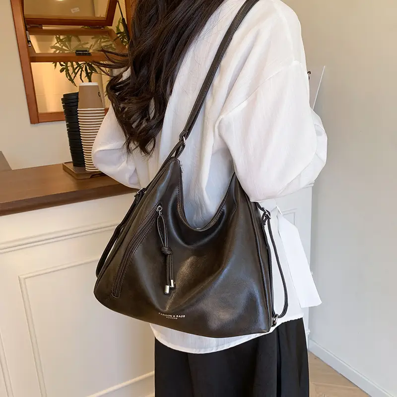 2026 Cross-Border Leather Shoulder Bag Large Capacity - Image 4
