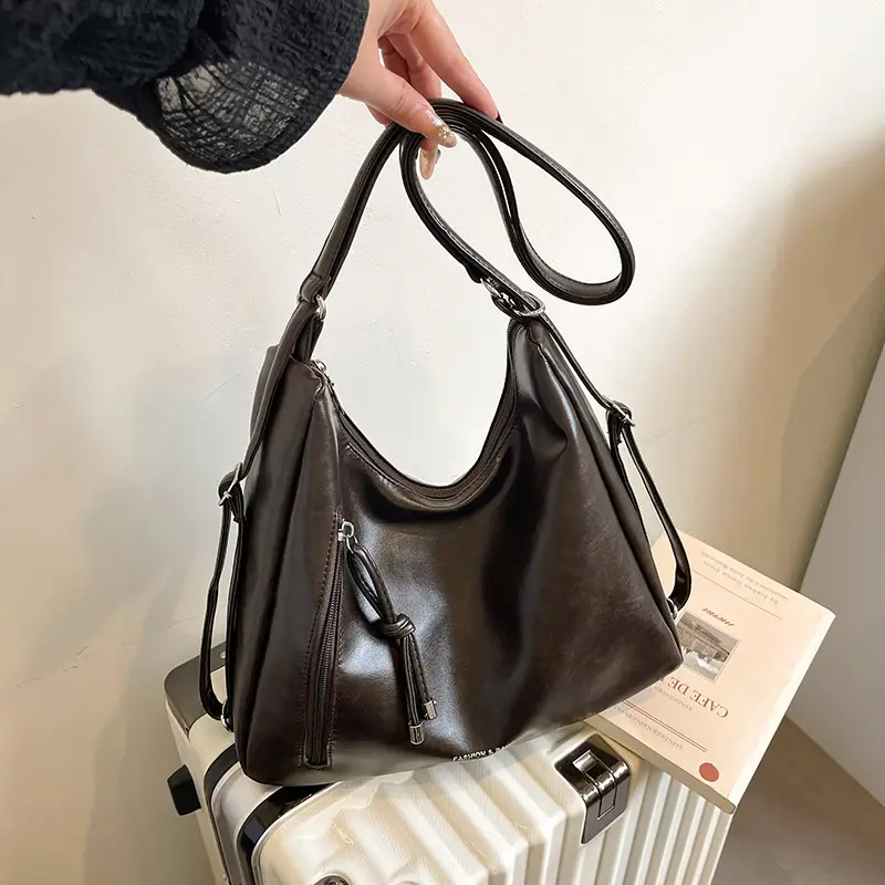 2026 Cross-Border Leather Shoulder Bag Large Capacity - Image 5